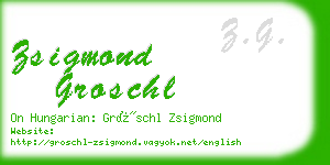 zsigmond groschl business card